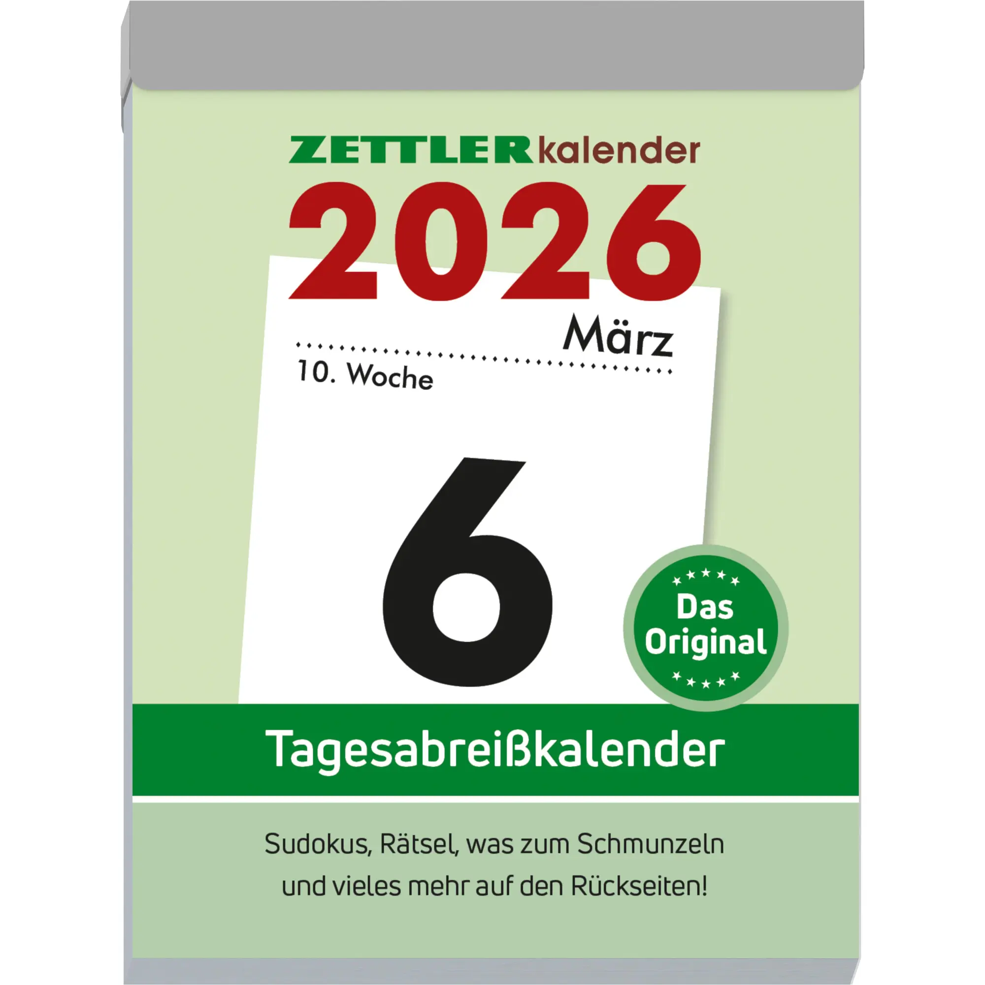 Cover: 4069095000575 | Tagesabreißkalender XL 2026 - 8,2x10,7 cm - 1 Tag auf 1 Seite - mit...