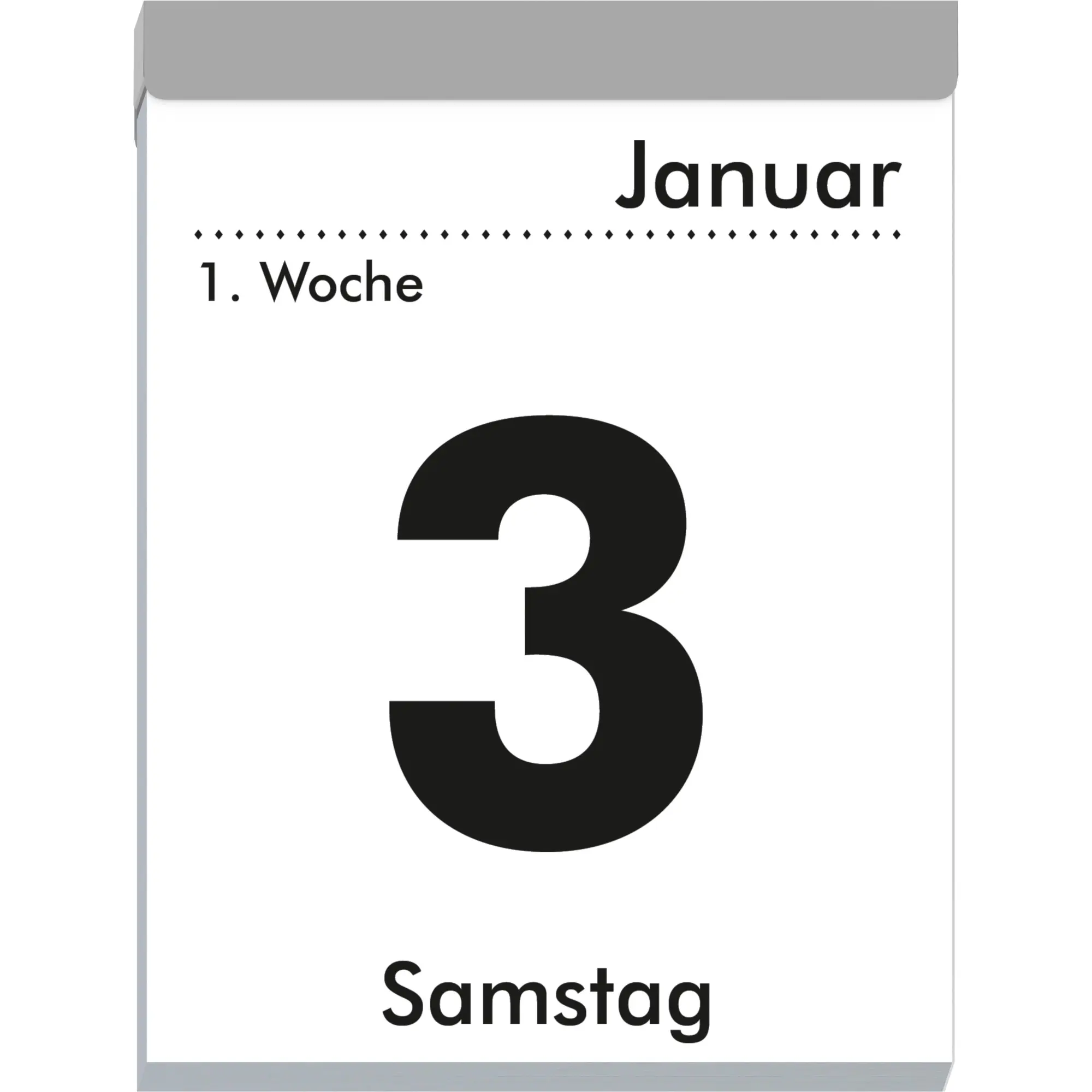Bild: 4069095000575 | Tagesabreißkalender XL 2026 - 8,2x10,7 cm - 1 Tag auf 1 Seite - mit...