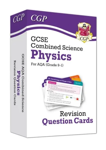 Cover: 9781789080575 | GCSE Combined Science: Physics AQA Revision Question Cards | Cgp Books