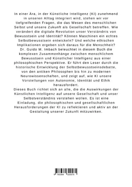 Rückseite: 9783384320575 | Selbstbewusstsein im Zeitalter der KI | Guido M. Imbach | Taschenbuch