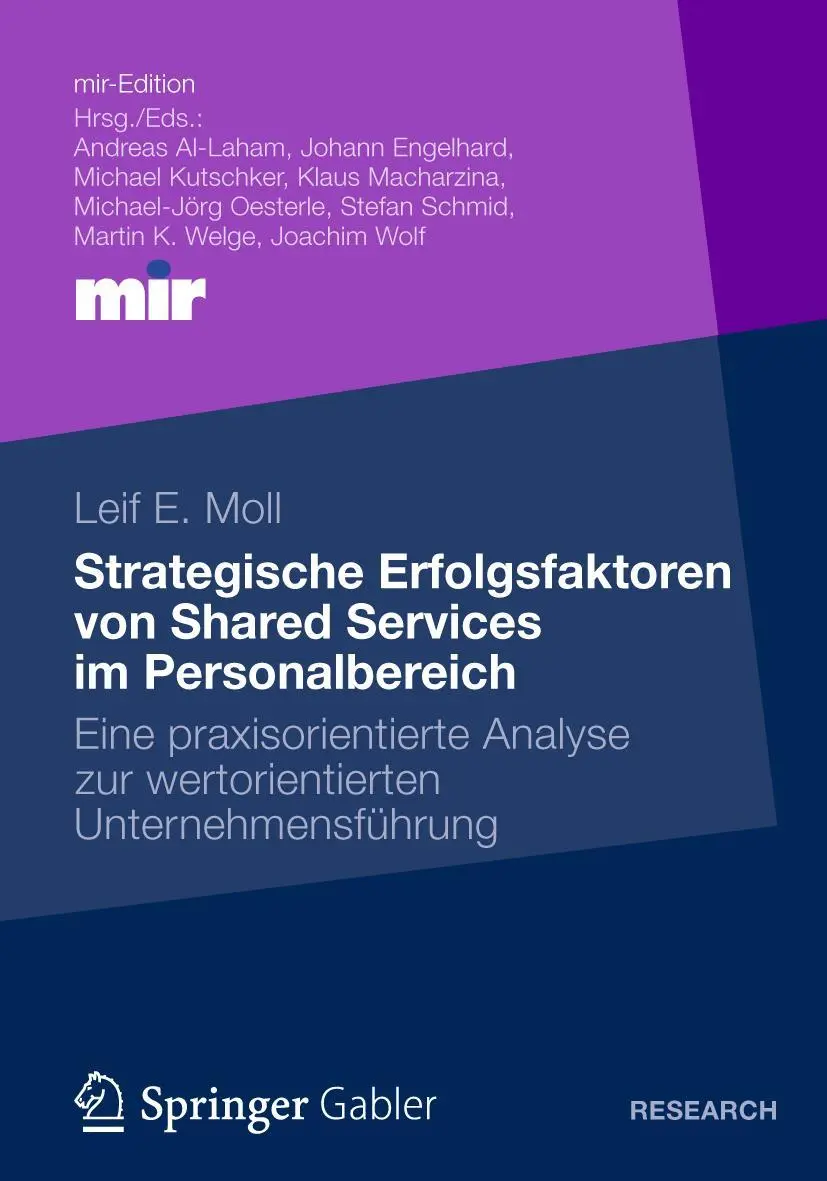 Cover: 9783834940575 | Strategische Erfolgsfaktoren von Shared Services im Personalbereich