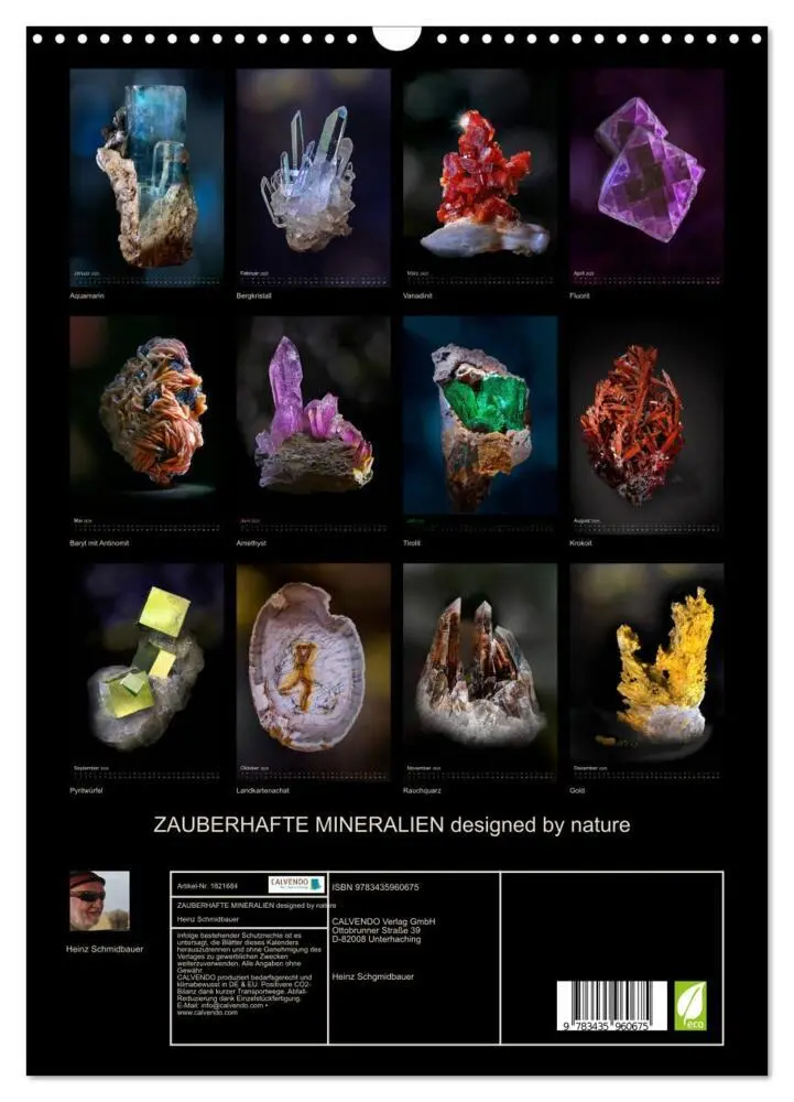 Bild: 9783435960675 | ZAUBERHAFTE MINERALIEN designed by nature (Wandkalender 2025 DIN A3...
