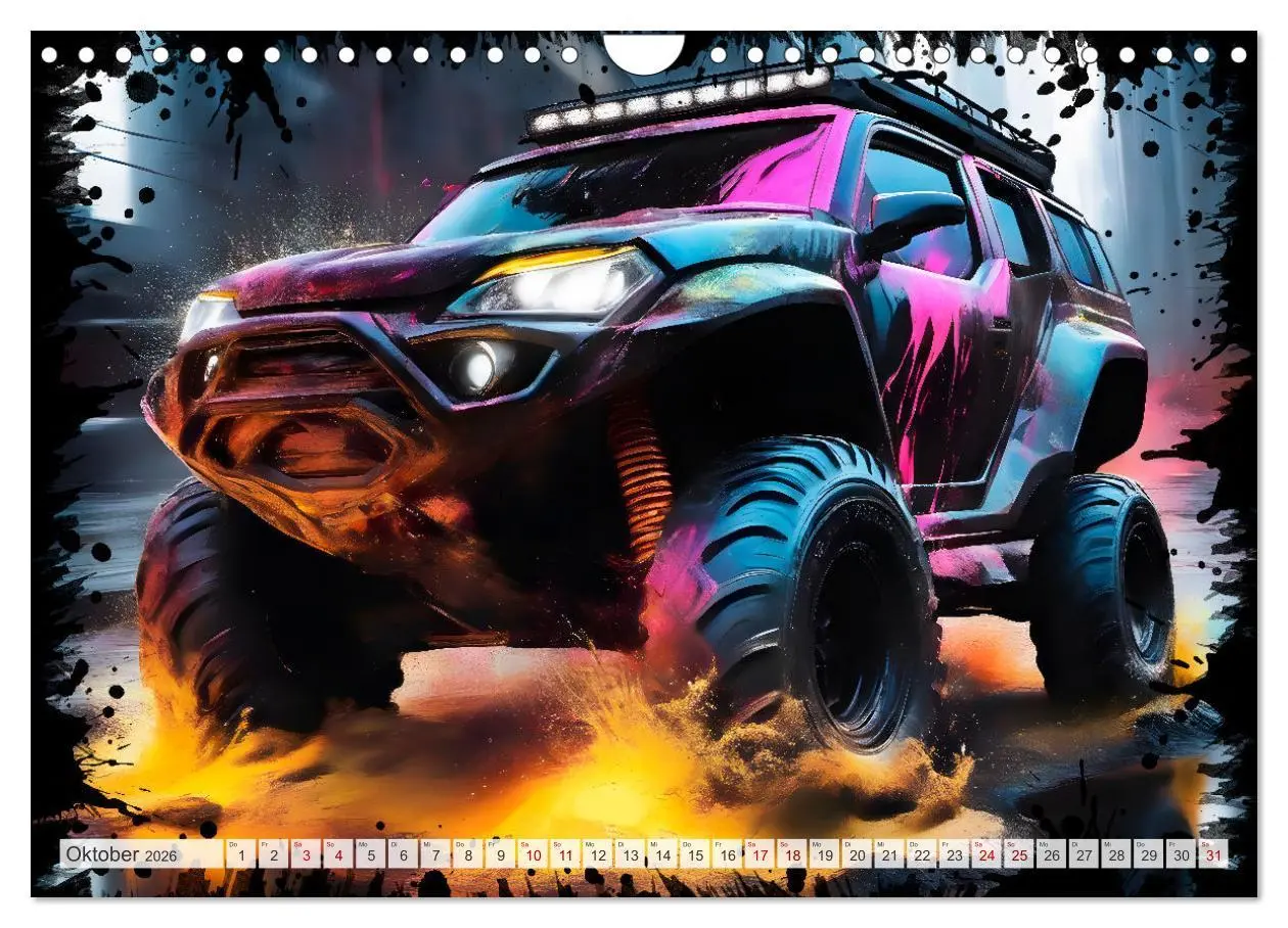 Bild: 9783457360675 | Coole KI-generierte OFF-ROAD-WAGEN (Wandkalender 2026 DIN A4 quer),...