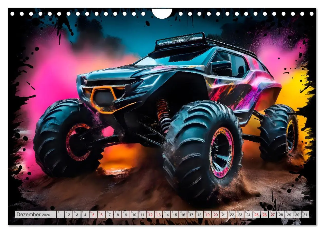 Bild: 9783457360675 | Coole KI-generierte OFF-ROAD-WAGEN (Wandkalender 2026 DIN A4 quer),...