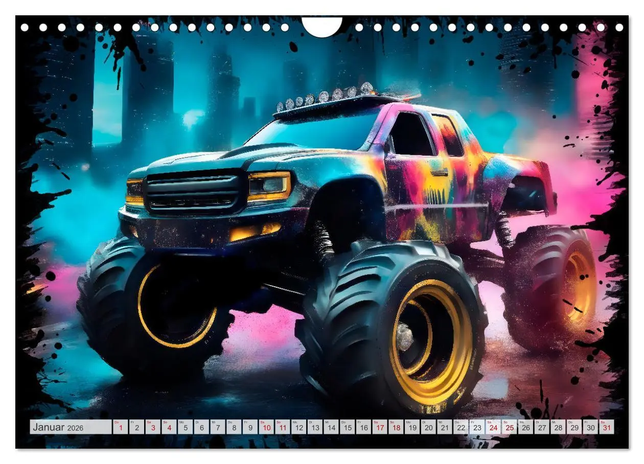 Bild: 9783457360675 | Coole KI-generierte OFF-ROAD-WAGEN (Wandkalender 2026 DIN A4 quer),...