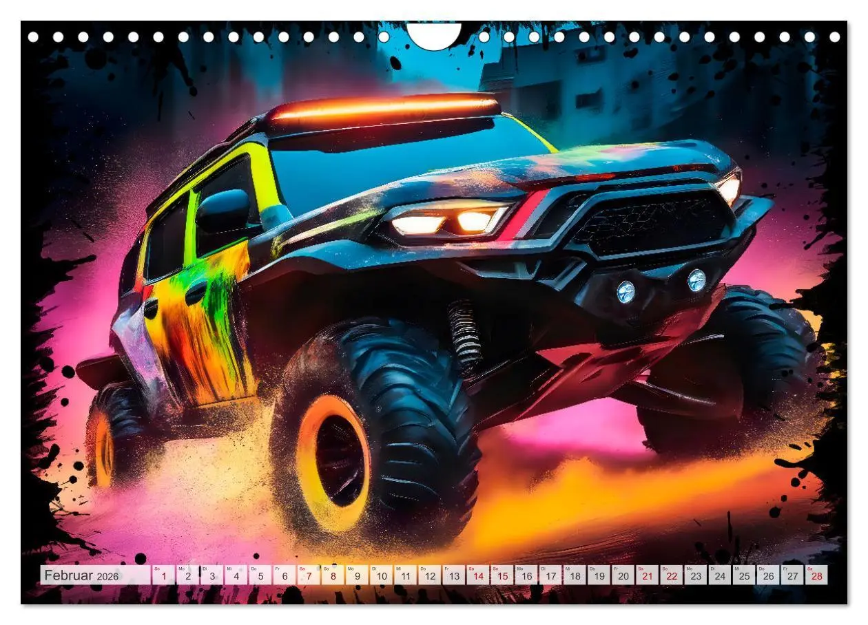 Bild: 9783457360675 | Coole KI-generierte OFF-ROAD-WAGEN (Wandkalender 2026 DIN A4 quer),...