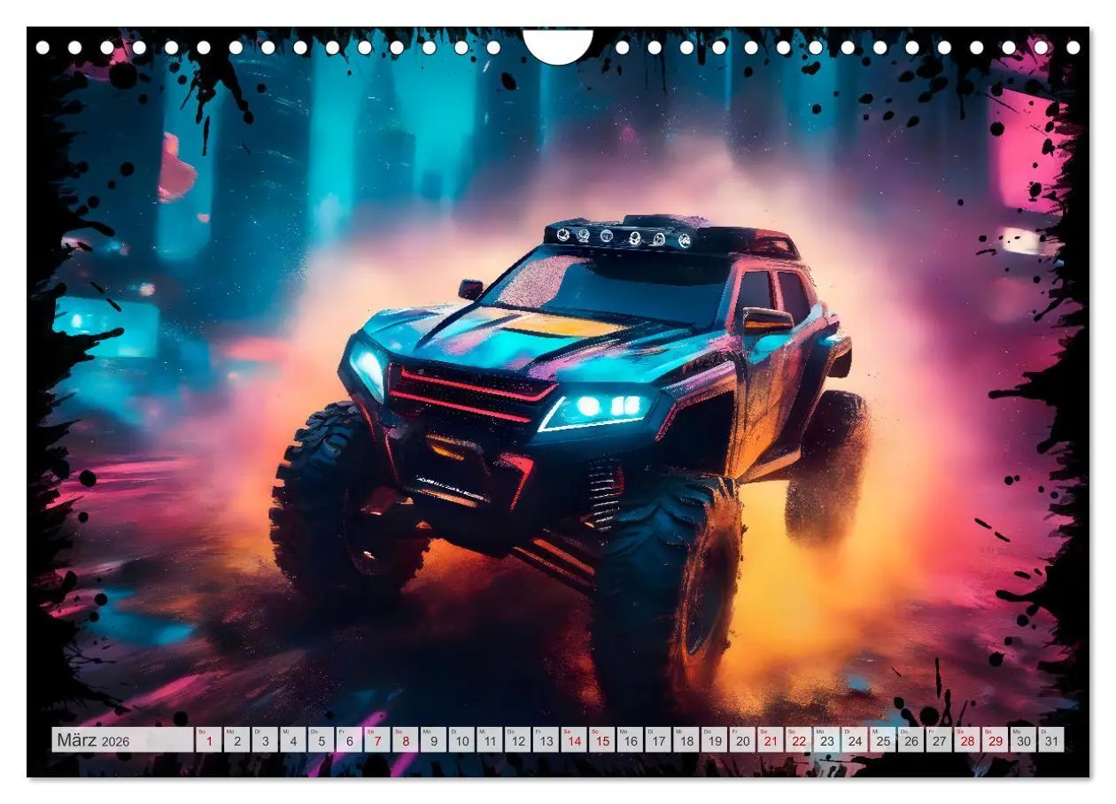 Bild: 9783457360675 | Coole KI-generierte OFF-ROAD-WAGEN (Wandkalender 2026 DIN A4 quer),...