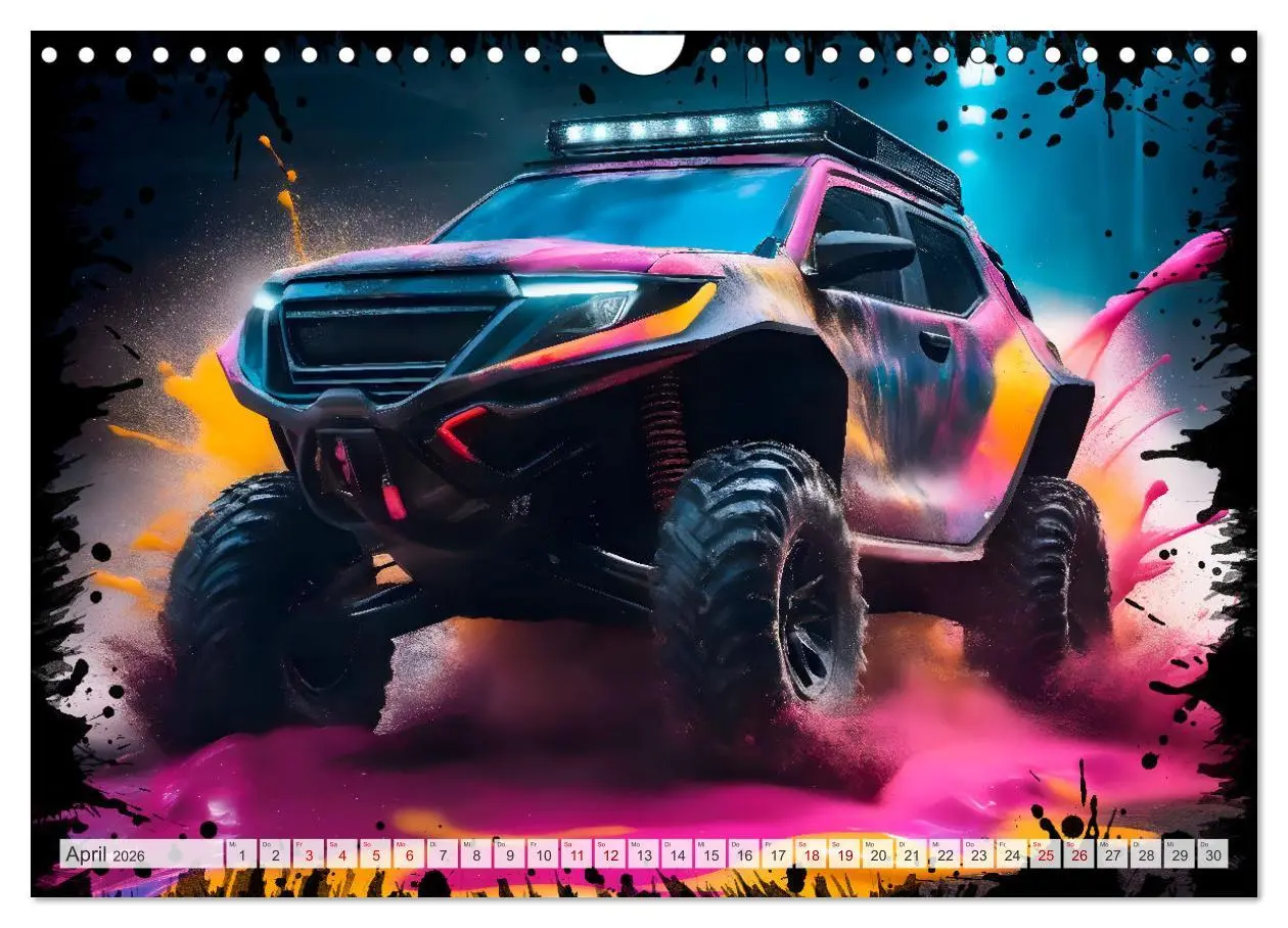 Bild: 9783457360675 | Coole KI-generierte OFF-ROAD-WAGEN (Wandkalender 2026 DIN A4 quer),...