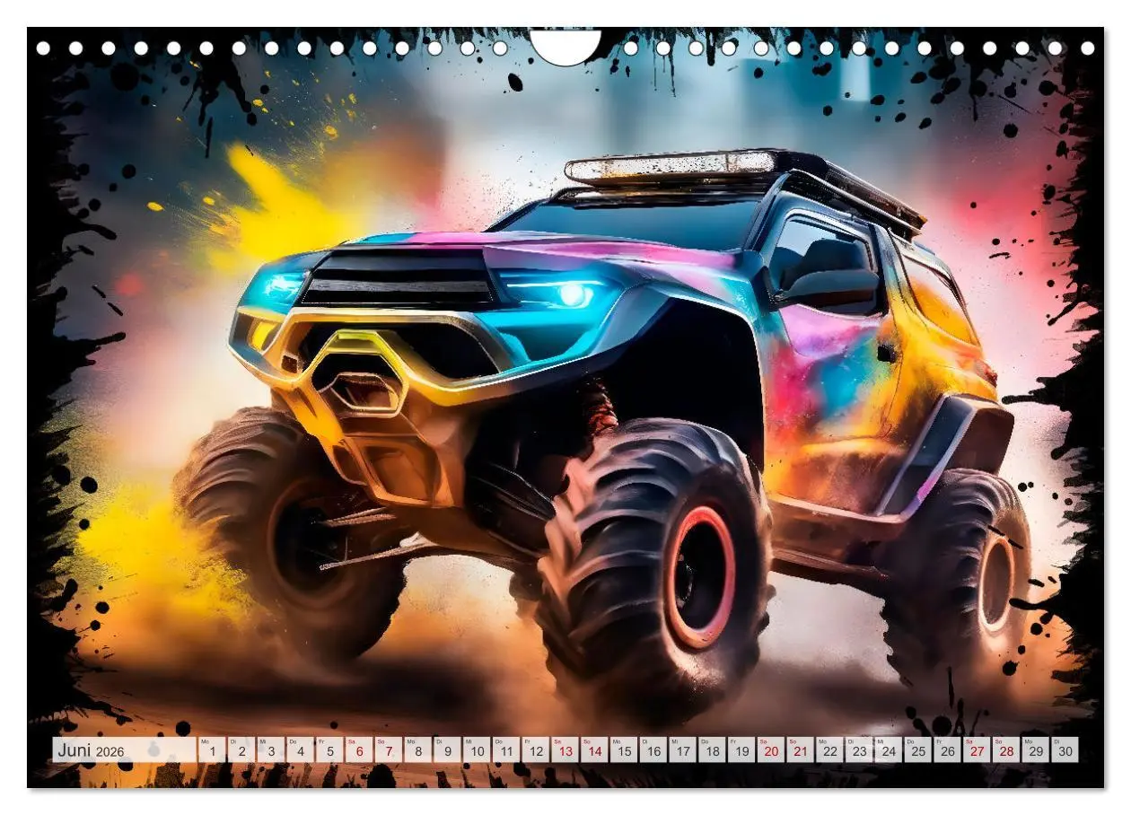 Bild: 9783457360675 | Coole KI-generierte OFF-ROAD-WAGEN (Wandkalender 2026 DIN A4 quer),...