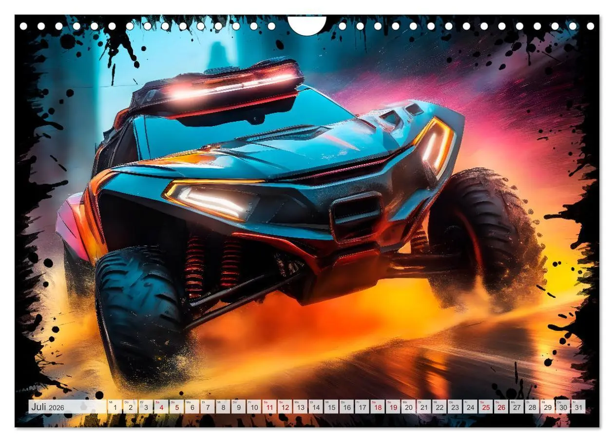 Bild: 9783457360675 | Coole KI-generierte OFF-ROAD-WAGEN (Wandkalender 2026 DIN A4 quer),...