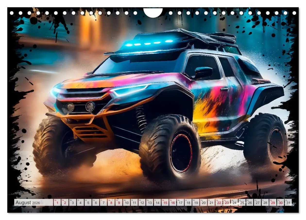 Bild: 9783457360675 | Coole KI-generierte OFF-ROAD-WAGEN (Wandkalender 2026 DIN A4 quer),...