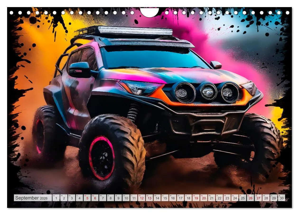 Bild: 9783457360675 | Coole KI-generierte OFF-ROAD-WAGEN (Wandkalender 2026 DIN A4 quer),...
