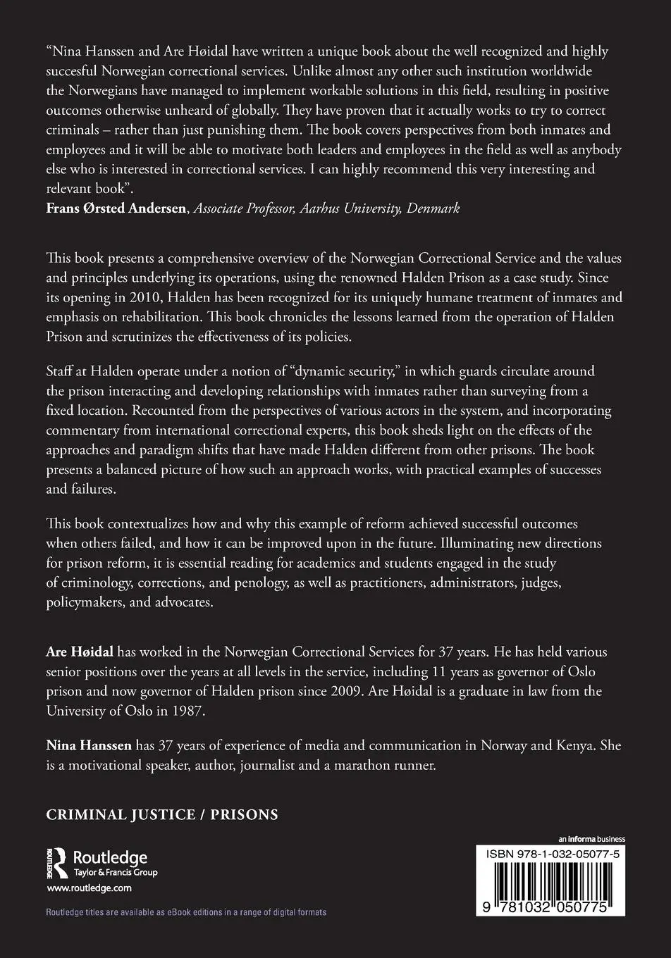 Rückseite: 9781032050775 | The Norwegian Prison System | Halden Prison and Beyond | Taschenbuch