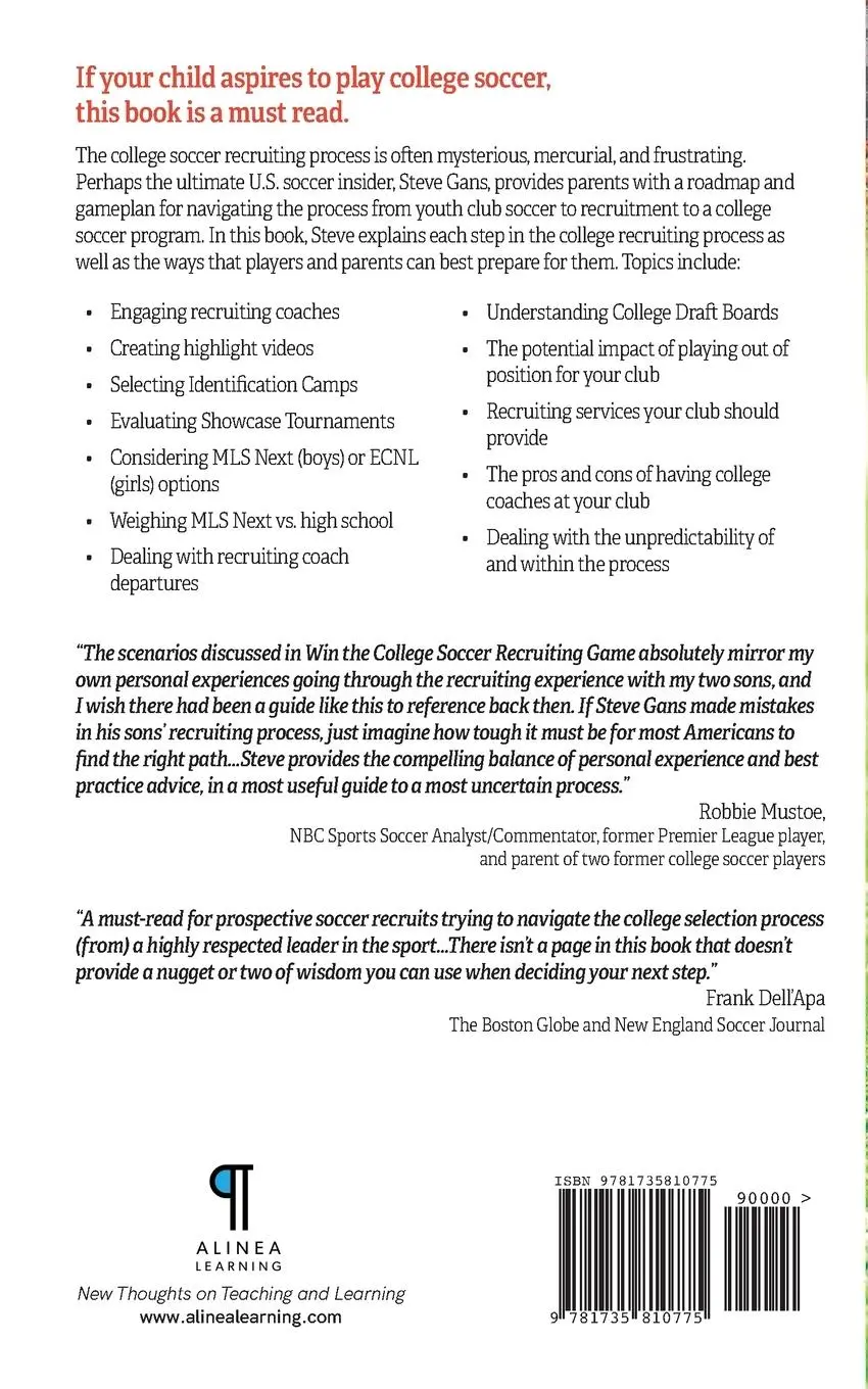 Rückseite: 9781735810775 | Win the College Soccer Recruiting Game | Steve Gans | Taschenbuch