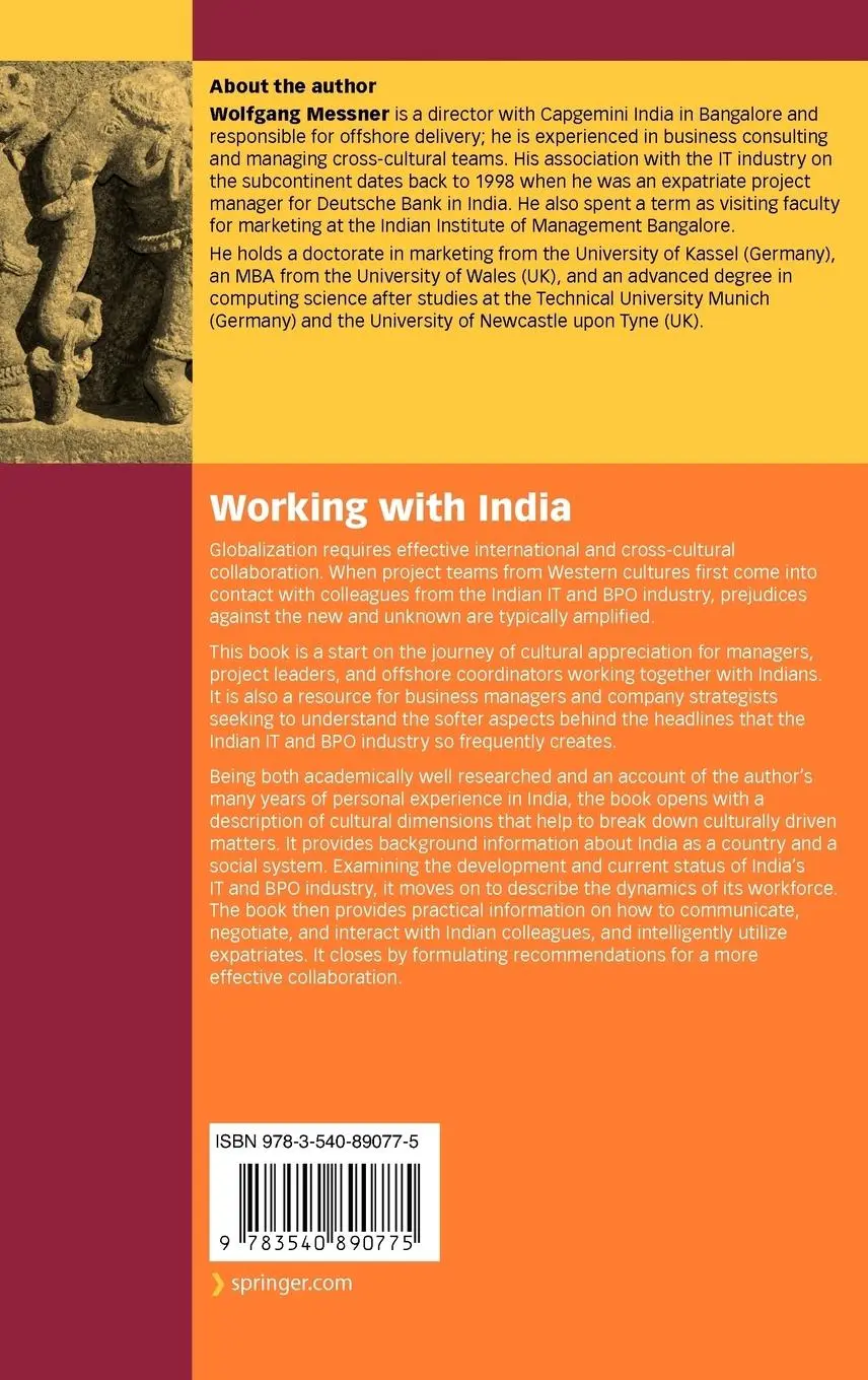 Rückseite: 9783540890775 | Working with India | Wolfgang Messner | Buch | xiv | Englisch | 2008