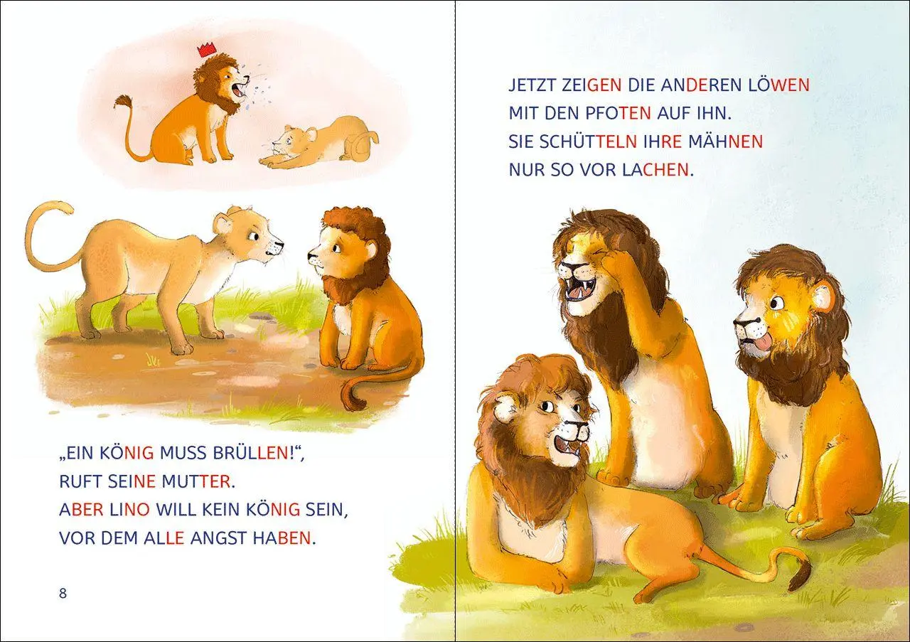 Bild: 9783743220775 | Leselöwen 1. Klasse - Ein Löwe findet Freunde (Großbuchstabenausgabe)
