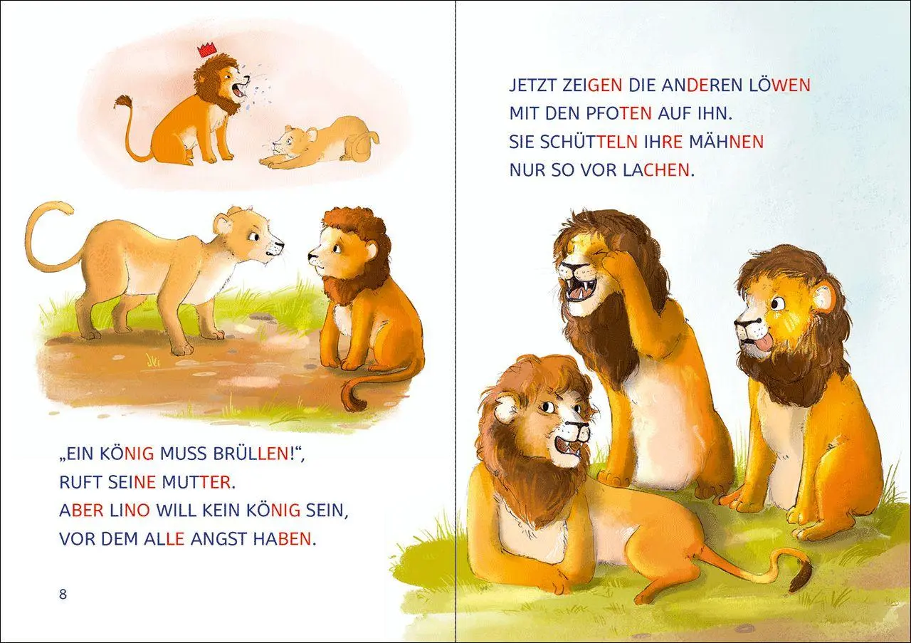 Bild: 9783743220775 | Leselöwen 1. Klasse - Ein Löwe findet Freunde (Großbuchstabenausgabe)