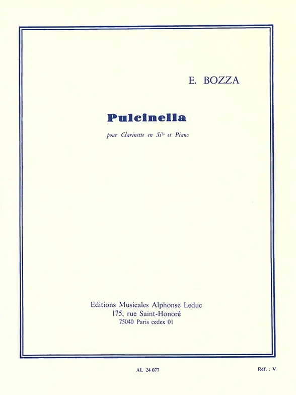 Cover: 9790046240775 | Pulcinella For Clarinet And Piano | Eugène Bozza | Buch