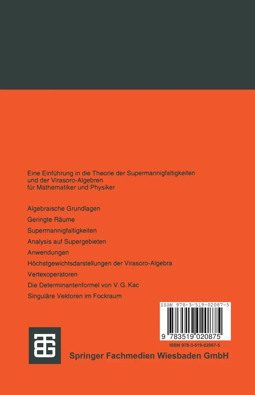 Rückseite: 9783519020875 | Geometrische und algebraische Methoden der Physik:...