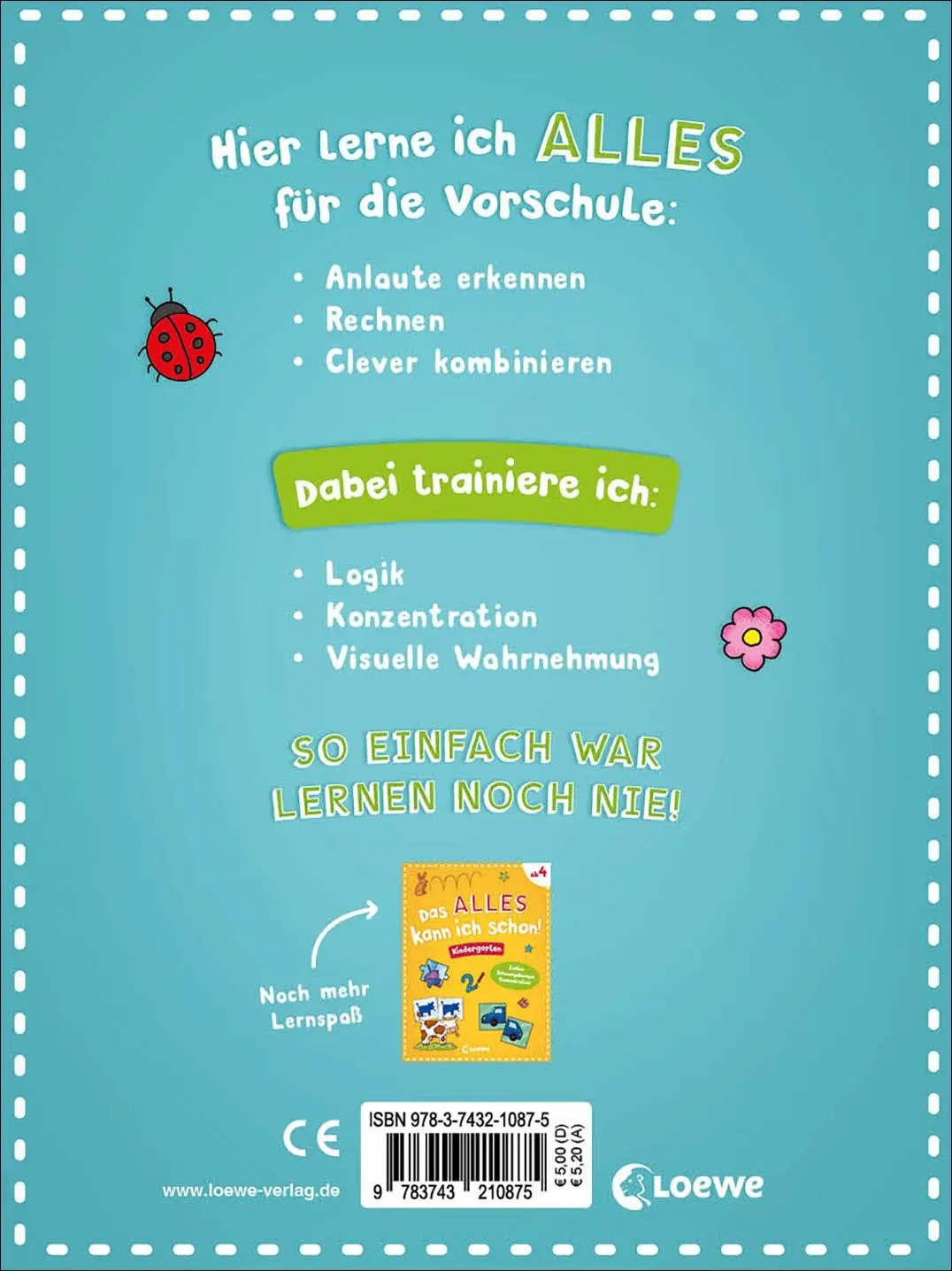 Rückseite: 9783743210875 | Das alles kann ich schon! - Vorschule | Loewe Lernen und Rätseln
