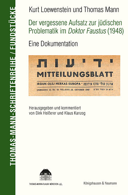 Cover: 9783826090875 | Kurt Löwenstein und Thomas Mann Der vergessene Aufsatz zur...