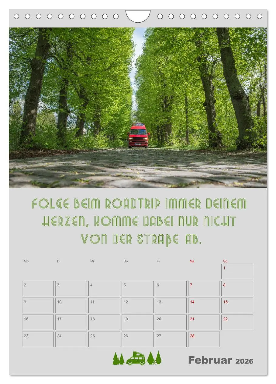 Bild: 9783516350975 | Roadtrips - Urlaub auf Rädern (Wandkalender 2026 DIN A4 hoch),...