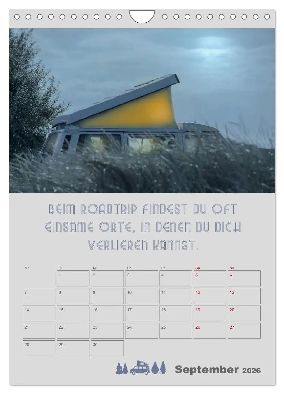 Bild: 9783516350975 | Roadtrips - Urlaub auf Rädern (Wandkalender 2026 DIN A4 hoch),...