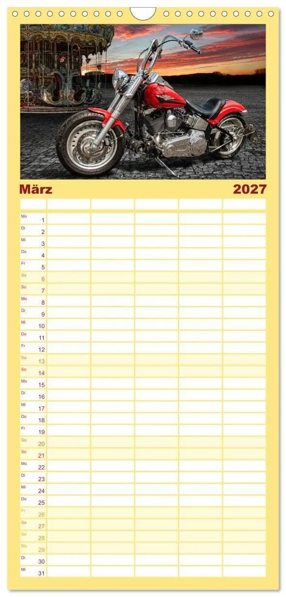 Bild: 9783594330975 | Familienplaner 2027 - Motorrad-Träume - Chopper und Custombikes mit...