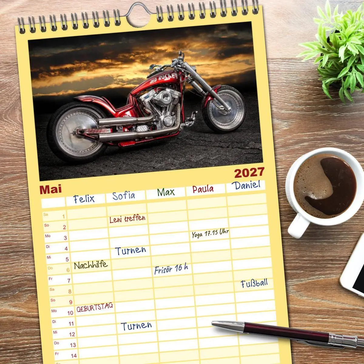 Bild: 9783594330975 | Familienplaner 2027 - Motorrad-Träume - Chopper und Custombikes mit...
