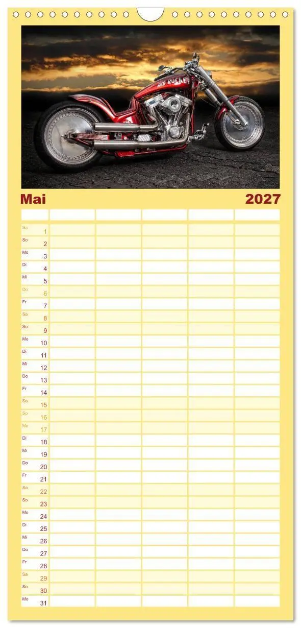 Bild: 9783594330975 | Familienplaner 2027 - Motorrad-Träume - Chopper und Custombikes mit...