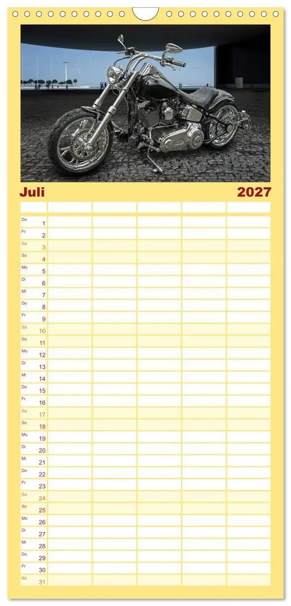Bild: 9783594330975 | Familienplaner 2027 - Motorrad-Träume - Chopper und Custombikes mit...
