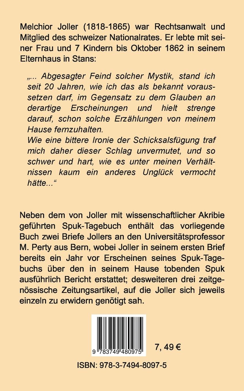 Rückseite: 9783749480975 | Darstellung selbsterlebter mystischer Erscheinungen | Joller (u. a.)