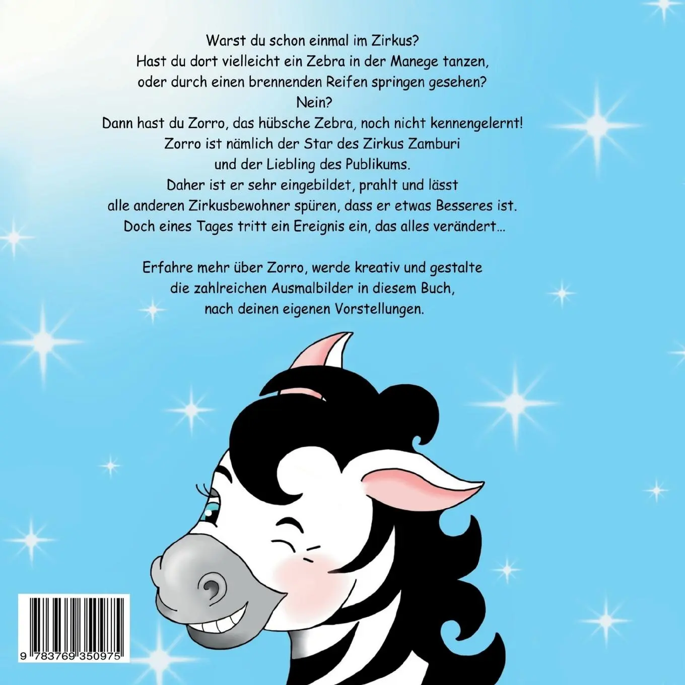 Rückseite: 9783769350975 | Zorro das stolze Zebra | Das Buch zum Selbstgestalten | Birgit Roth