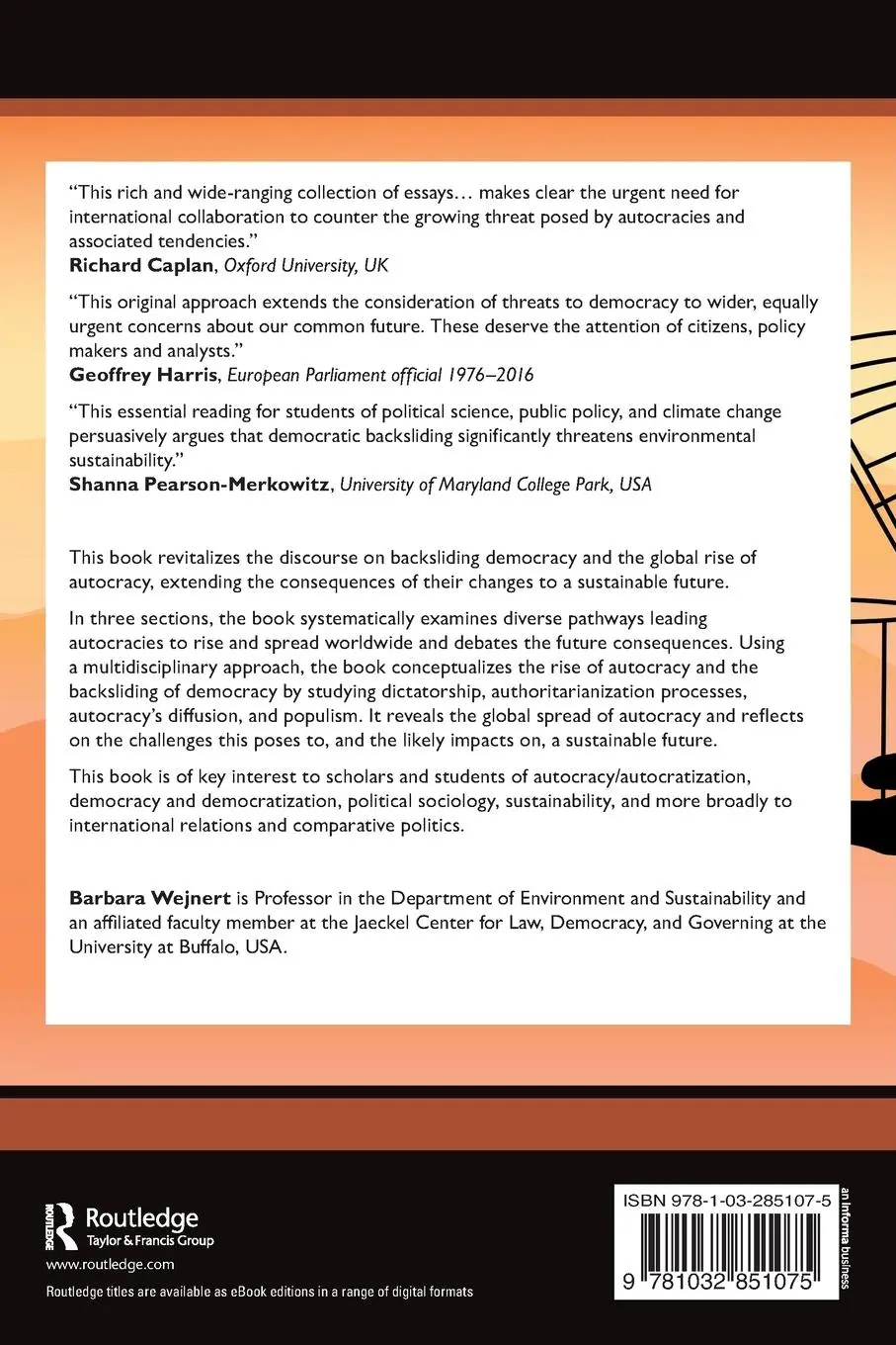 Rückseite: 9781032851075 | The Global Rise of Autocracy | Its Threat to a Sustainable Future