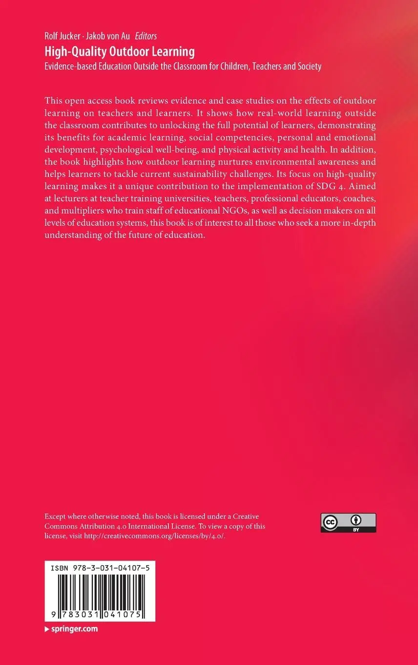 Rückseite: 9783031041075 | High-Quality Outdoor Learning | Jakob von Au (u. a.) | Buch | ix