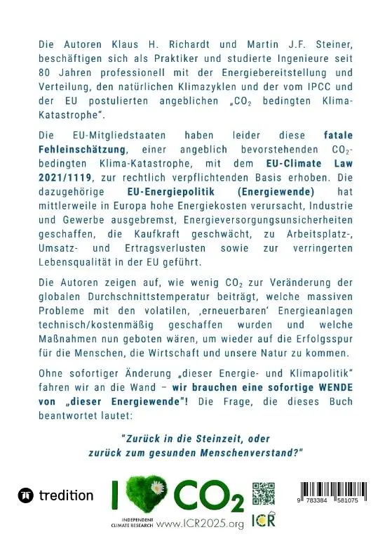 Rückseite: 9783384581075 | EU-Klimawahnsinn-Exklusiv zurück in die Steinzeit | Richardt (u. a.)