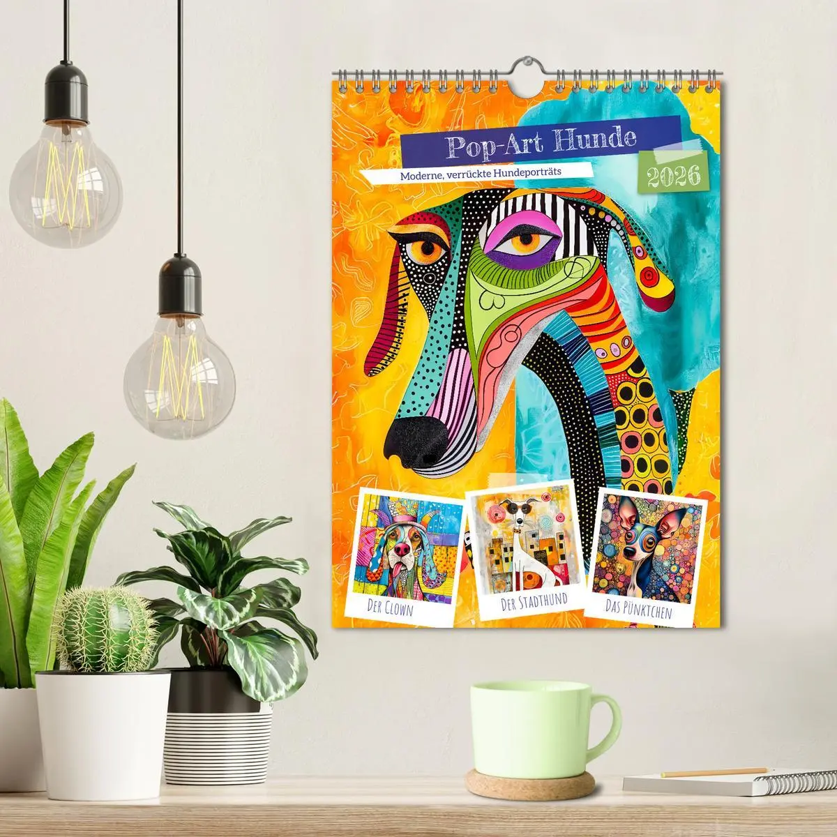 Bild: 9783516241075 | Pop-Art Hunde - Moderne, verrückte Hundeporträts (Wandkalender 2026...