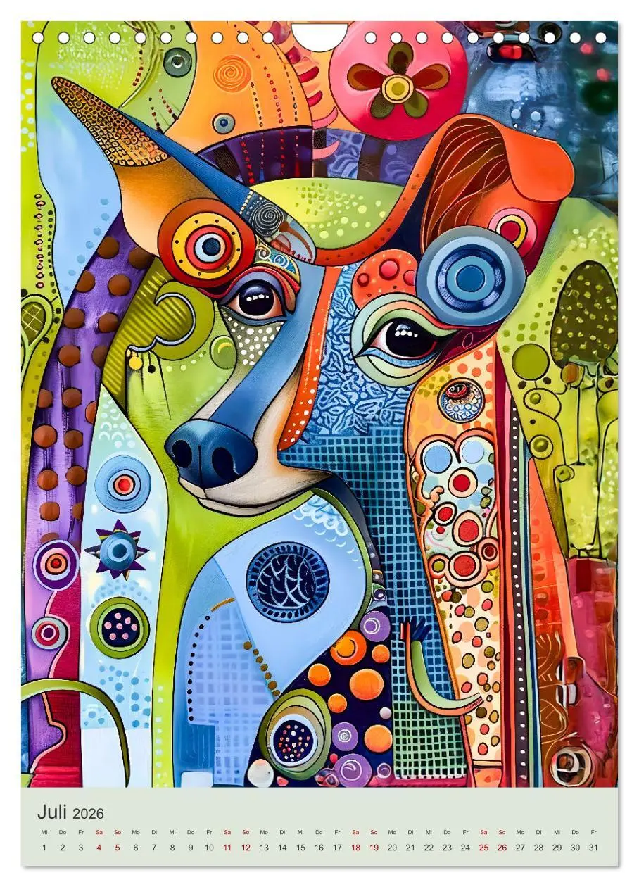 Bild: 9783516241075 | Pop-Art Hunde - Moderne, verrückte Hundeporträts (Wandkalender 2026...