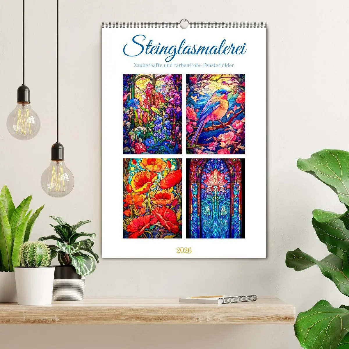 Bild: 9783516311075 | Steinglasmalerei (Wandkalender 2026 DIN A2 hoch), CALVENDO...