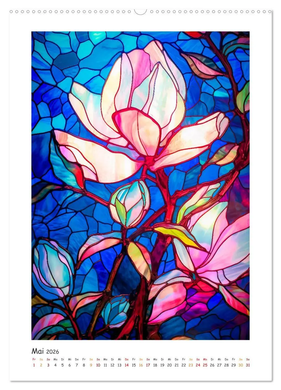 Bild: 9783516311075 | Steinglasmalerei (Wandkalender 2026 DIN A2 hoch), CALVENDO...