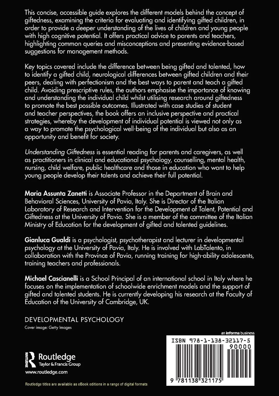 Rückseite: 9781138321175 | Understanding Giftedness | A guide for parents and educators | Buch