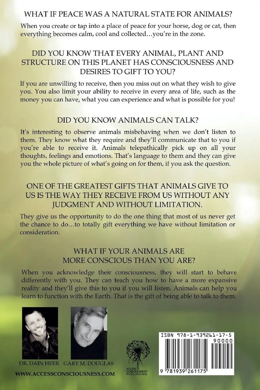 Rückseite: 9781939261175 | Talk to the Animals | Dain Heer (u. a.) | Taschenbuch | Englisch