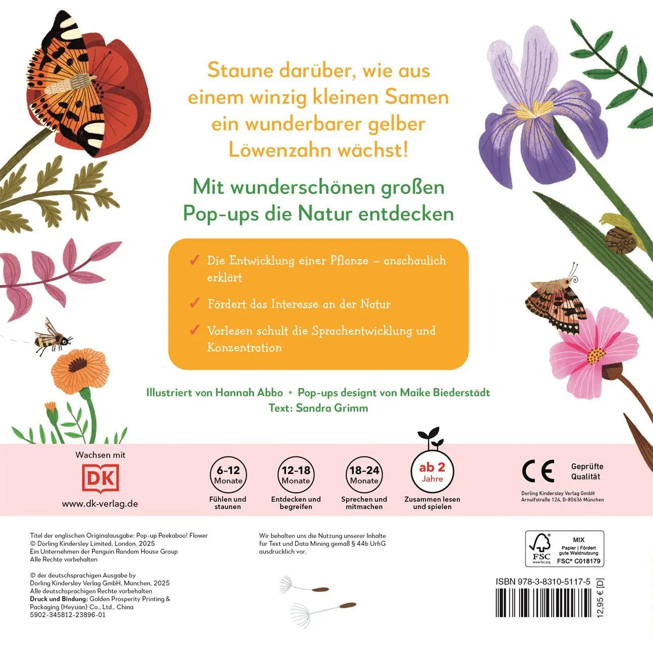 Rückseite: 9783831051175 | Mein Pop-up-Buch zum Staunen. Wo kommst du her, kleiner Löwenzahn?