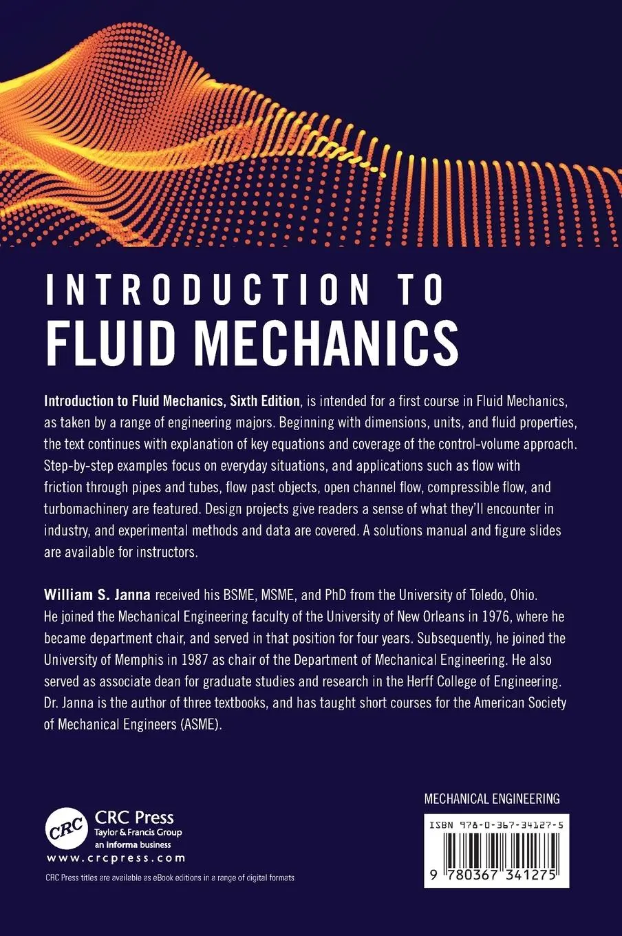 Rückseite: 9780367341275 | Introduction to Fluid Mechanics, Sixth Edition | William S. Janna