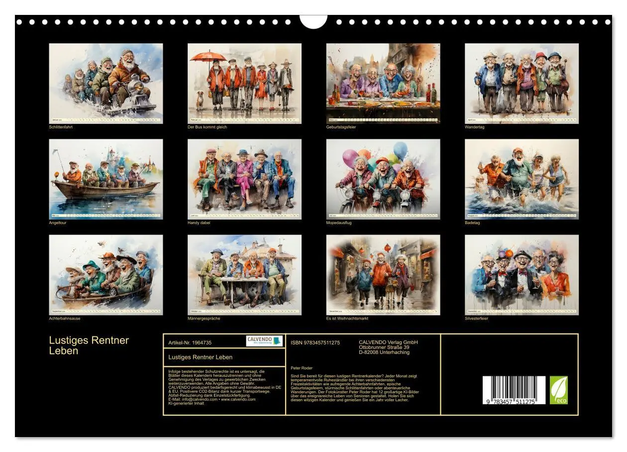 Bild: 9783457511275 | Lustiges Rentner Leben (Wandkalender 2026 DIN A3 quer), CALVENDO...