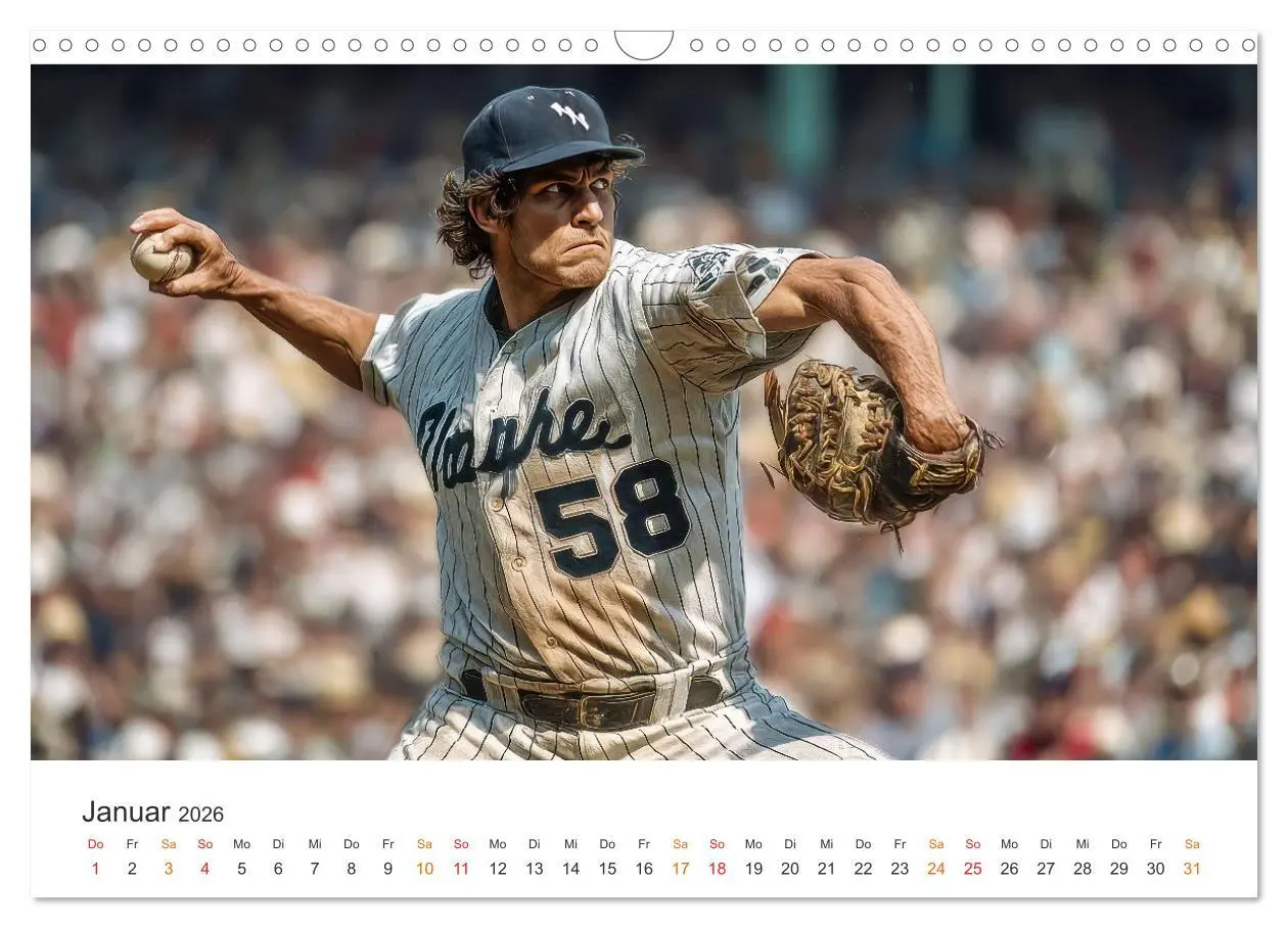 Bild: 9783516601275 | Power Baseball (Wandkalender 2026 DIN A3 quer), CALVENDO...
