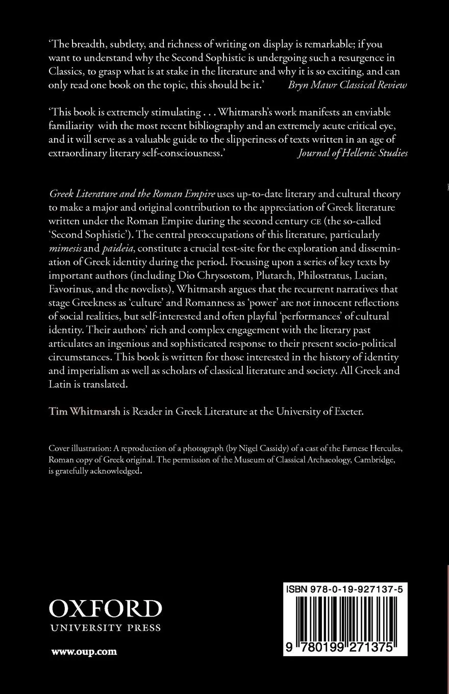 Rückseite: 9780199271375 | Greek Literature and the Roman Empire | The Politics of Imitation