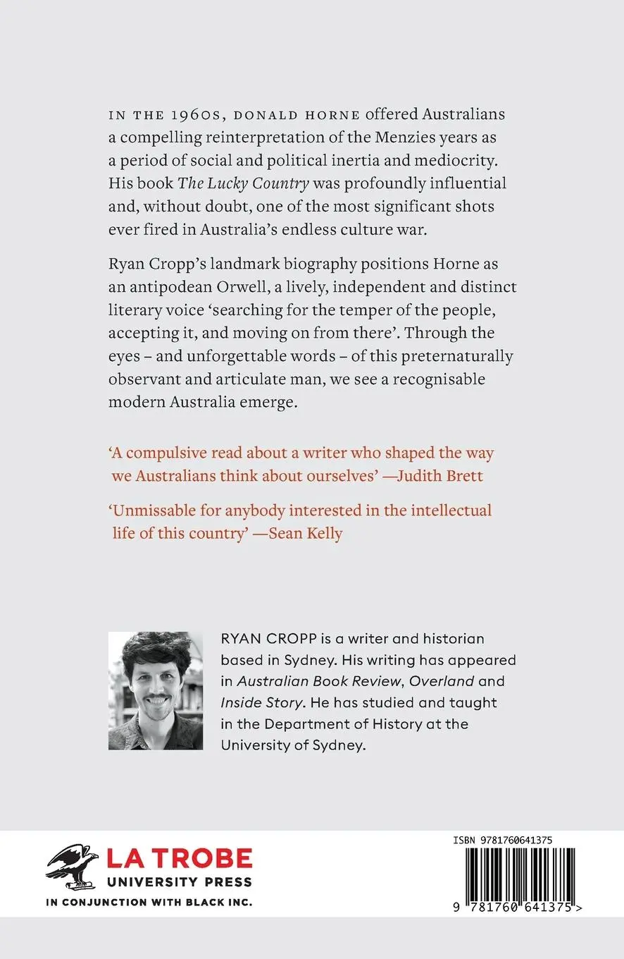 Rückseite: 9781760641375 | Donald Horne | A Life in the Lucky Country | Ryan Cropp | Taschenbuch