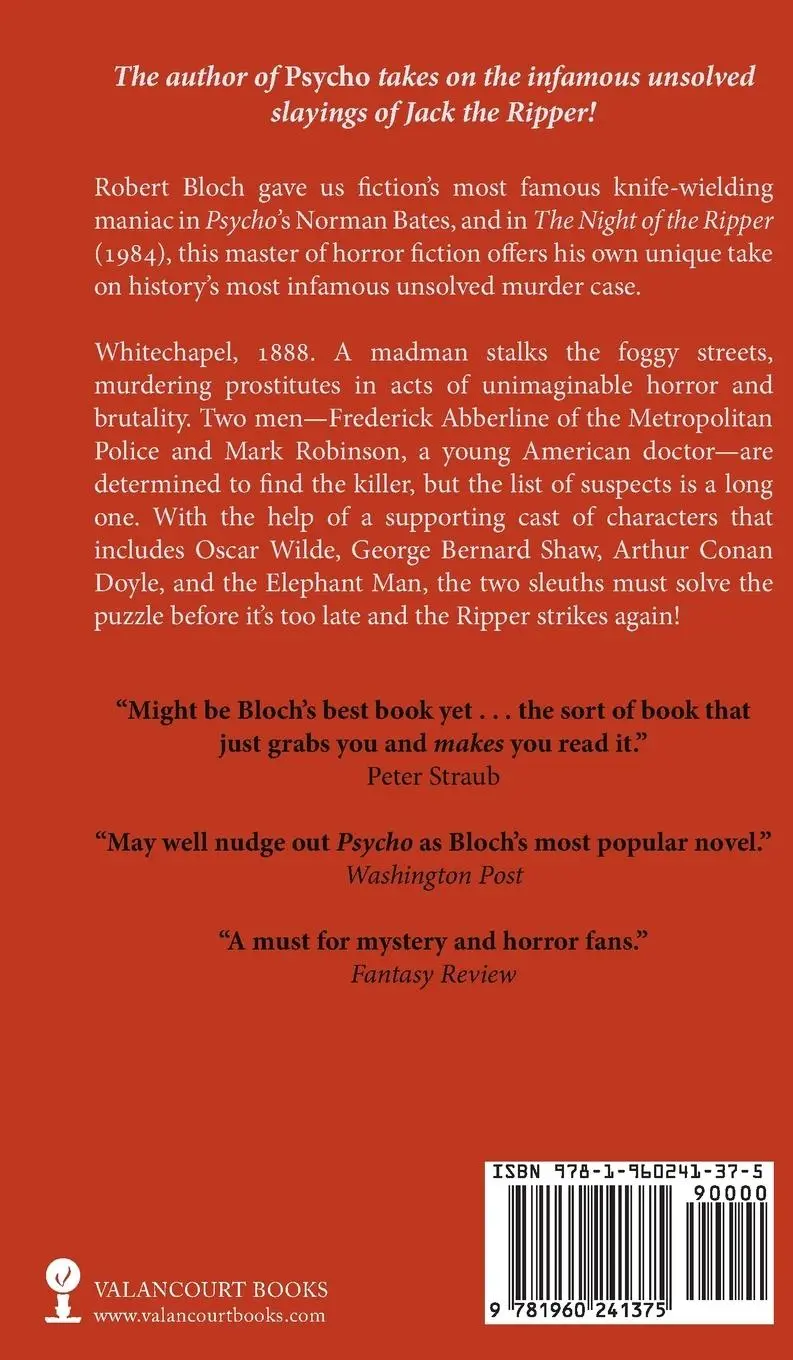 Rückseite: 9781960241375 | The Night of the Ripper | Robert Bloch | Buch | Englisch | 2024