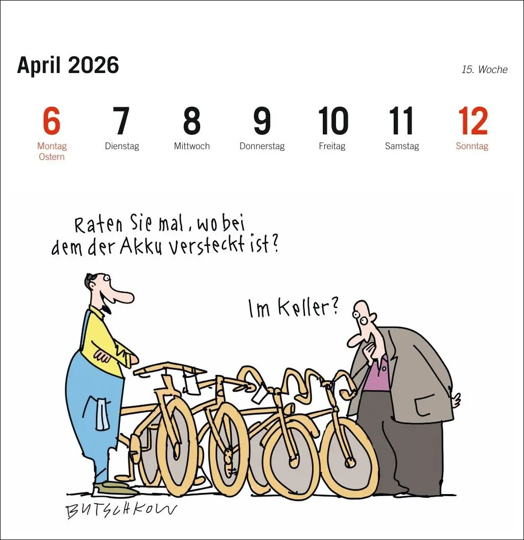 Bild: 9783756411375 | Peter Butschkow: Fahrrad unser Premium-Postkartenkalender 2026 | 54 S.